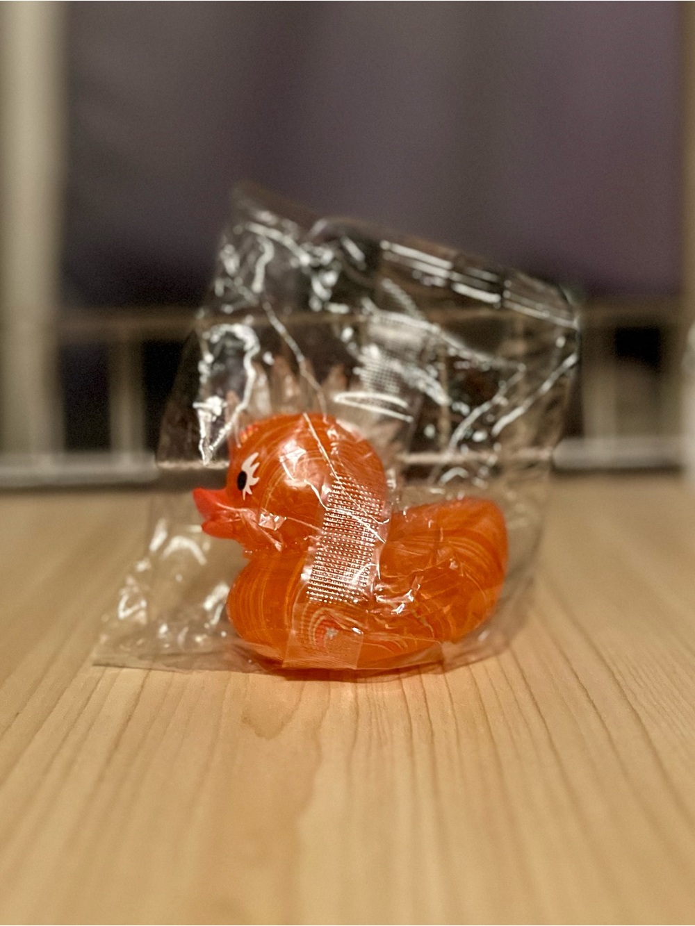 Orange Mohawk Rubber Duck Squishy